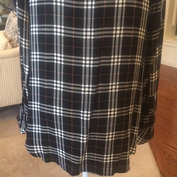 Sanctuary Plaid Buttondown 100% Rayon Top NWOT - Picture 8 of 15